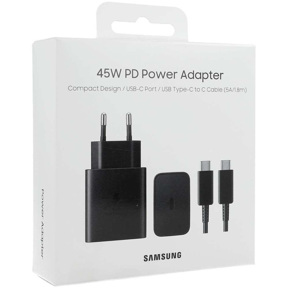 Cestovný adaptér Samsung 45W čierny
